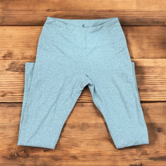 Kyodan Pants - Kyodan High waisted Yoga Leggings Pockets Gray womens size petite small NEW